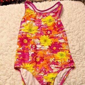 Speedo Pink and Orange Swimwear Size 12